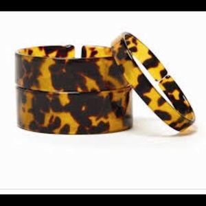 Wide Tortoise Shell Cuff Bracelet